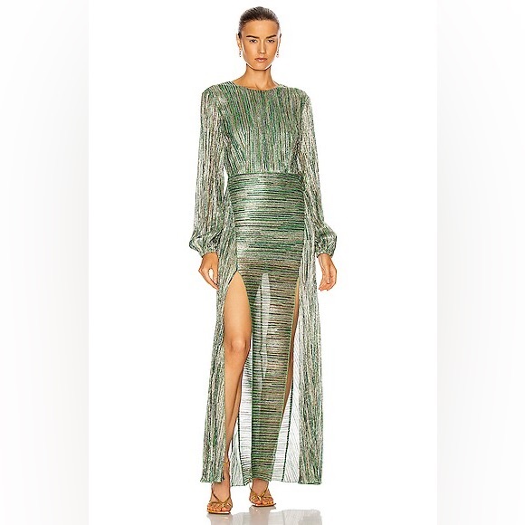 Rotate Birger Christensen Dresses & Skirts - Rotate Birger Christensen Lisa Lurex Maxi Dress – Size 4